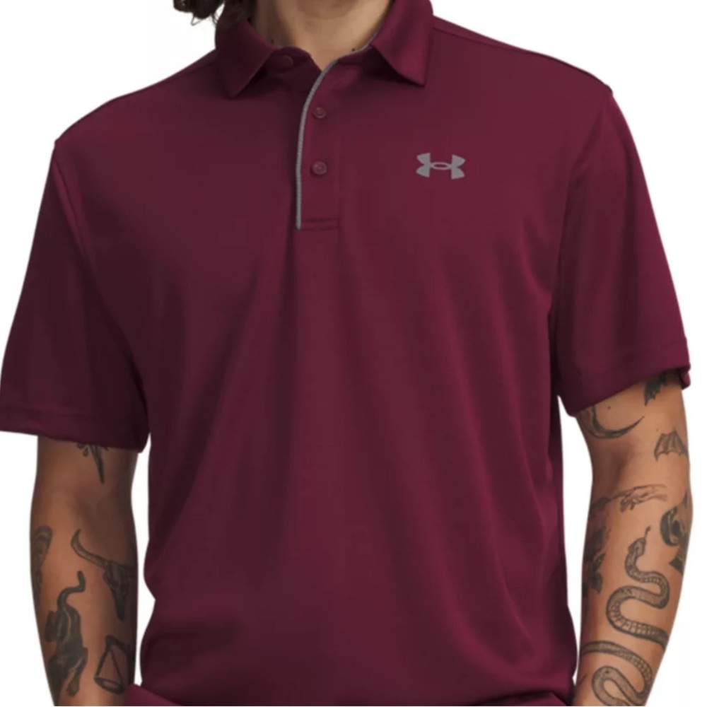 Under Armour Men's Burgundy Polo Shirt